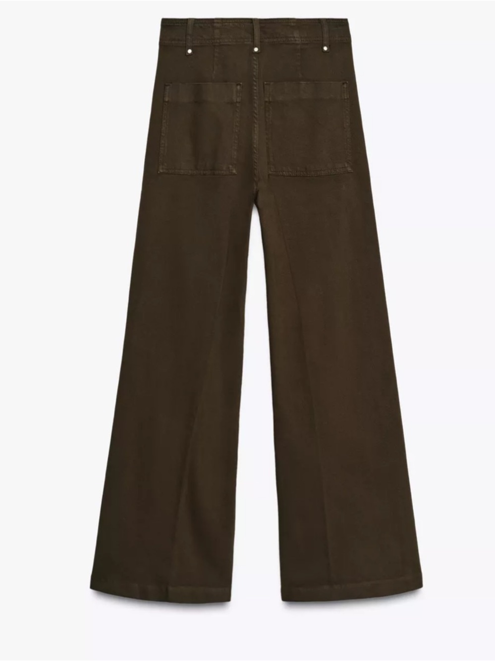 🔸NWT🔸Zara ZW Collection High Waist Wide Leg Jeans in brown - Picture 5 of 15